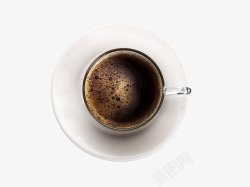 泡沫咖啡白色盘子里的咖啡高清图片