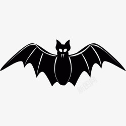怪异正面的蝙蝠图标高清图片