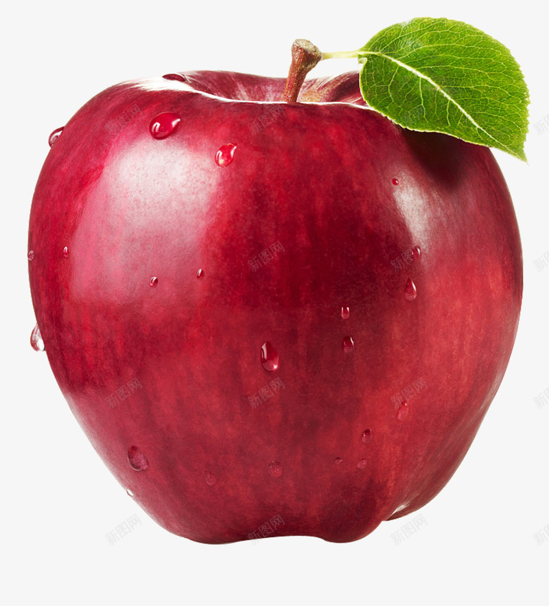 红色苹果png免抠素材_88icon https://88icon.com 一个苹果 水果 水珠 红蛇果 蛇果