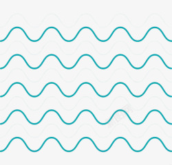 不规则条形图案蓝色手绘波浪曲线高清图片