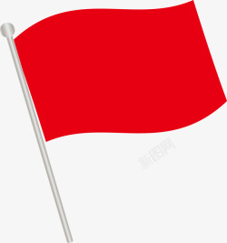 小旗子飘带立体飘动的红色旗子图标高清图片
