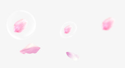 粉色桃花瓣漂浮素材