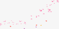 粉色梦幻漂浮花瓣素材