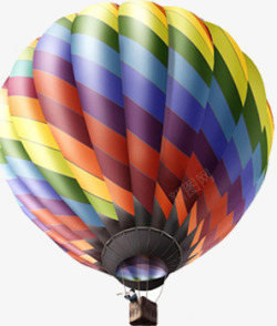 彩色热气球漂浮卡通素材