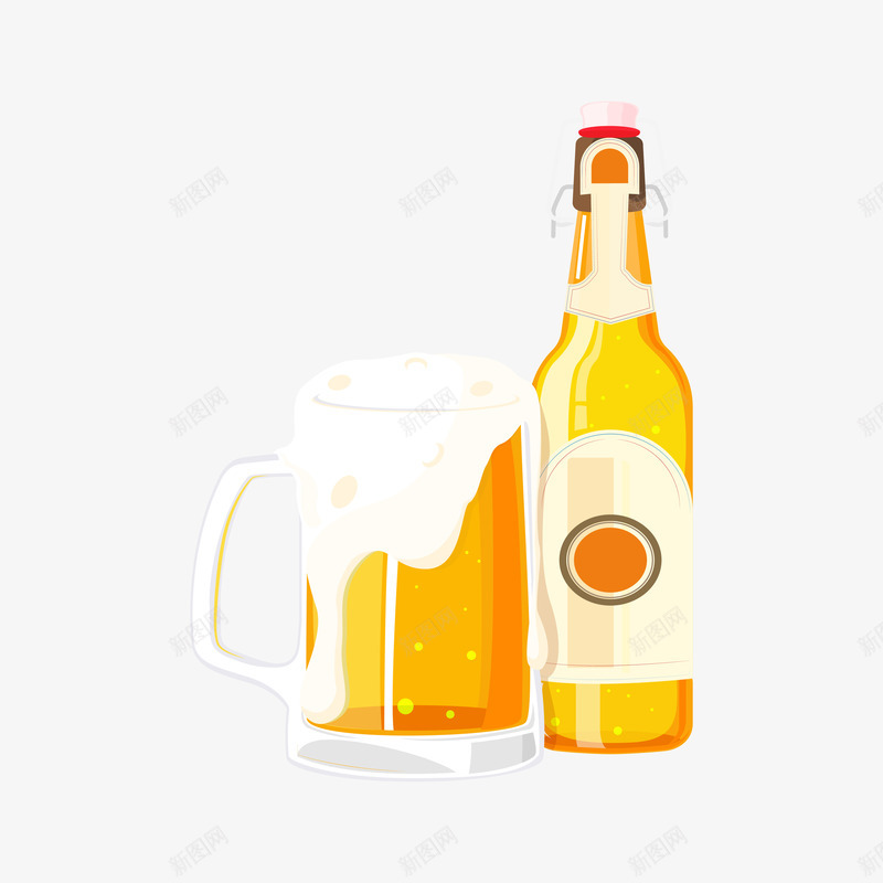 夏季啤酒凉爽卡通png免抠素材_88icon https://88icon.com 凉爽 卡通 啤酒 夏季