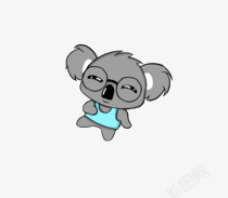 戴眼镜的小考拉素材