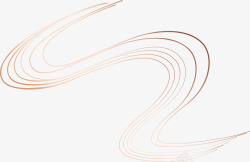 弧形艺术波浪形图案金色弯曲丝线高清图片
