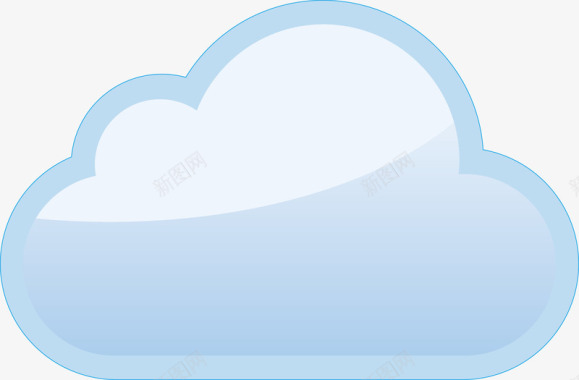 计算机蓝色云朵图标图标