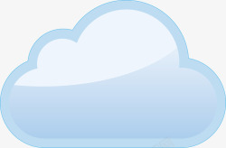云计算机蓝色云朵图标高清图片