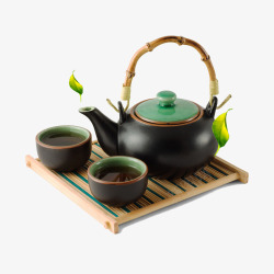 手绘茶壶和茶杯茶壶高清图片