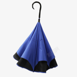 蓝色的晴雨伞蓝色反向伞高清图片