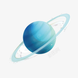 藤蔓圆环装饰蓝色科技星球元素矢量图高清图片