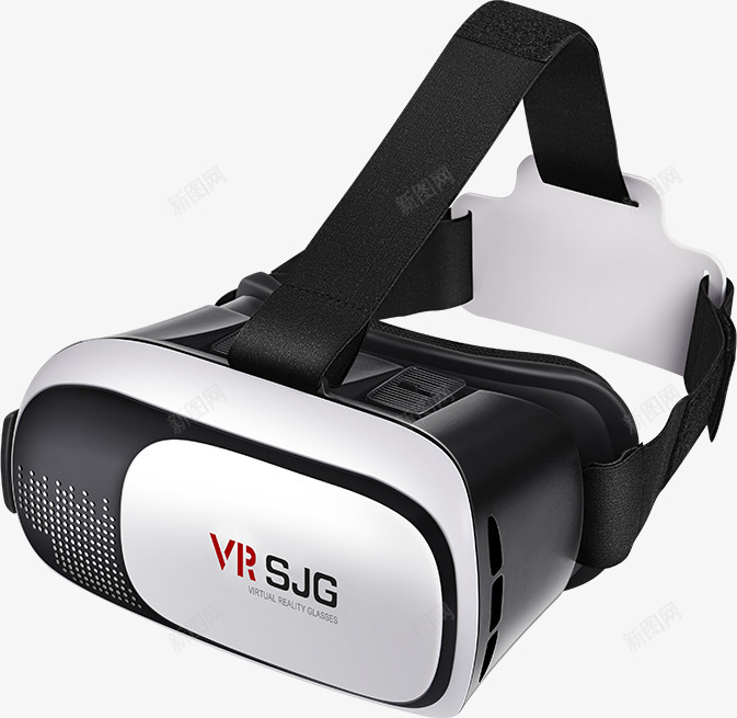 实物黑白头戴式vr盒子png免抠素材_88icon https://88icon.com VR设备 vr头盔 vr游戏 vr盒子 vr眼镜 可穿戴设备 头戴式 虚拟现实 黑白色