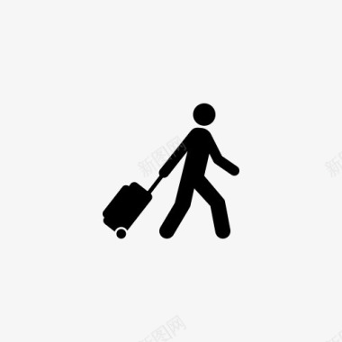 旅行人物旅人行李箱icon图标图标