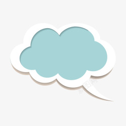 云朵状对话框可爱云朵标签矢量图高清图片
