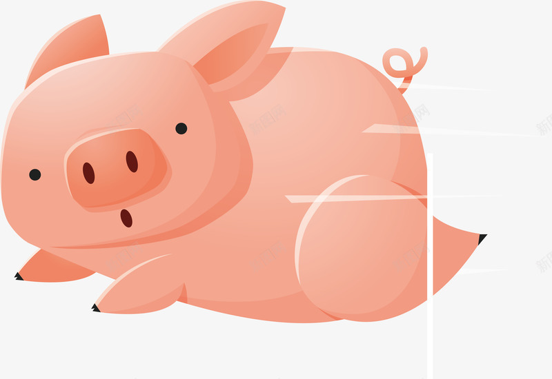卡通奔跑的猪猪矢量图ai免抠素材_88icon https://88icon.com 动物 动物图案 动物头像 动物插画 卡通动物 可爱卡通动物 奔跑的猪猪 小动物 矢量图