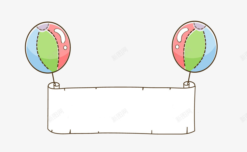 气球边框png免抠素材_88icon https://88icon.com AI 卡通 可爱 彩色 手绘 气球 线条 边框