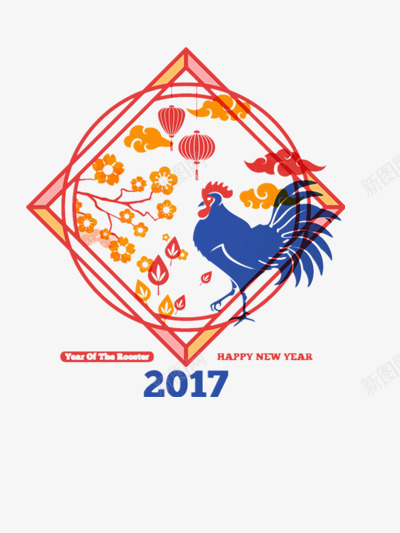 鸡年送祝福png免抠素材_88icon https://88icon.com 动物 卡通 素材 装饰