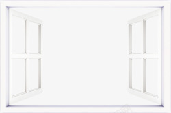窗户白色窗户窗框素材