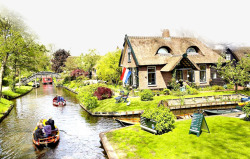 荷兰的羊角村风景素材