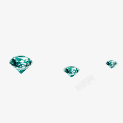 蓝色钻石装饰素材