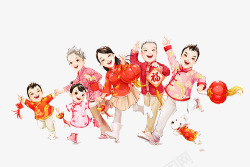 家人团聚新年春节过年团聚喜庆家庭高清图片