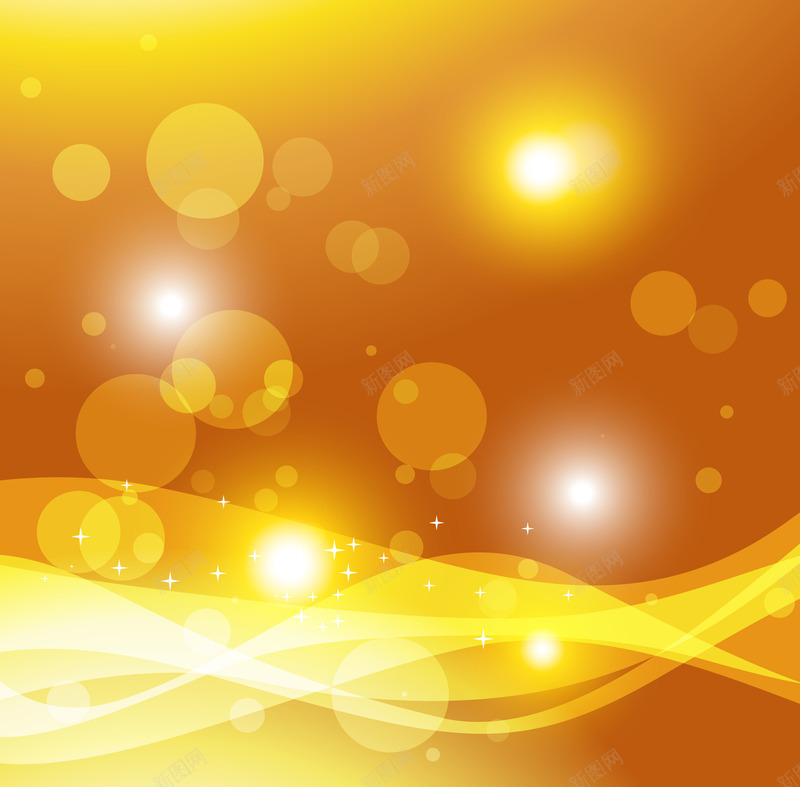 渐变色背景下的黄色点点和波浪线条png免抠素材_88icon https://88icon.com 变色 波浪 点点 线条 背景 黄色