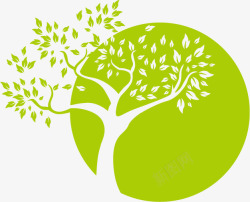 社区公益卡通树logo图标高清图片