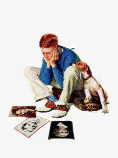 苦恼的小男孩psd免抠素材_88icon https://88icon.com 插画 烦恼 装饰图案