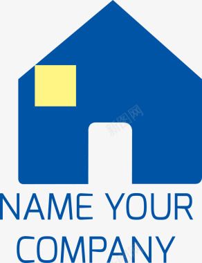 创意房子蓝色创意房产图标图标