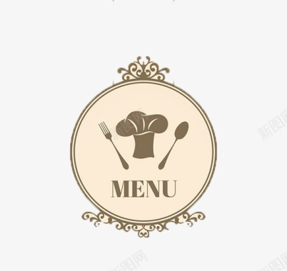 十字架标志餐厅标志图标图标