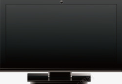 液晶电视黑色黑色宽屏电视机矢量图高清图片