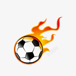 带火的足球手绘向下掉落带火焰的足球高清图片