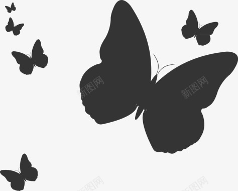 春联剪纸蝴蝶矢量图图标图标