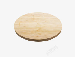 创意厨具棕色木质纹理木圆盘实物高清图片