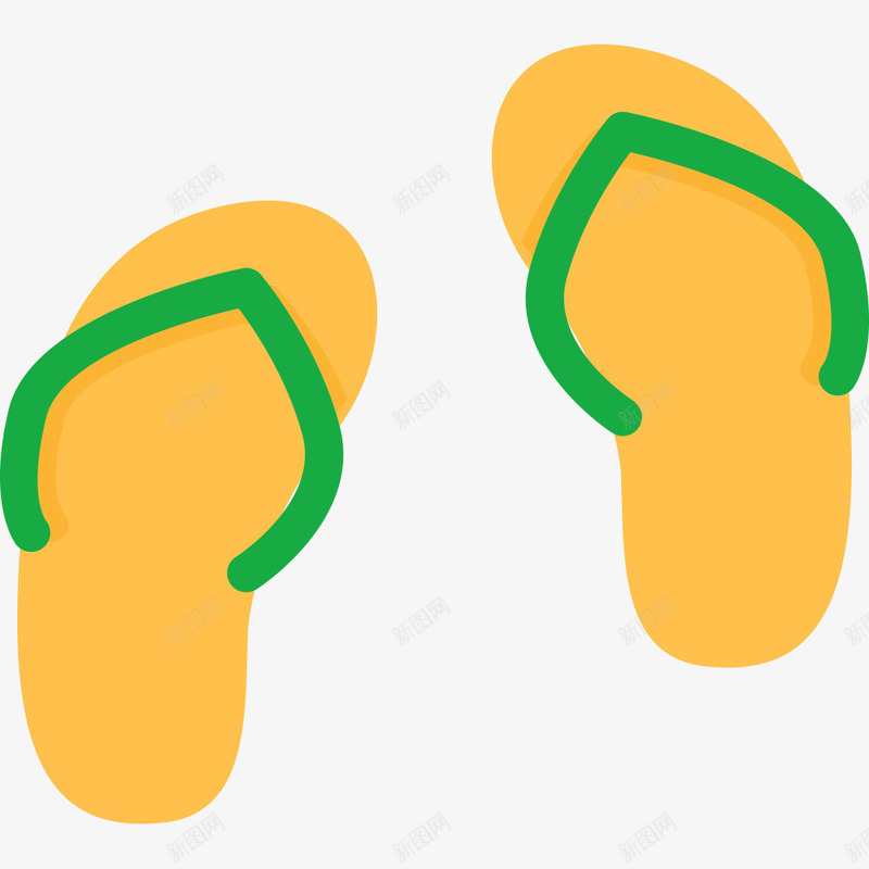 卡通沙滩人字拖黄色女士拖鞋png免抠素材_88icon https://88icon.com 人字拖 卡通 女士 拖鞋 沙滩 黄色