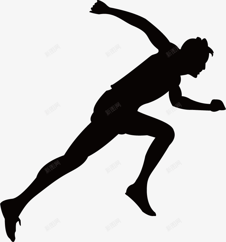 运动人物剪影png免抠素材_88icon https://88icon.com 体育锻炼 健身 健身运动 动作夸张 平面设计 跑步 跑步影子 运动人物剪影 运动员 运动员影子