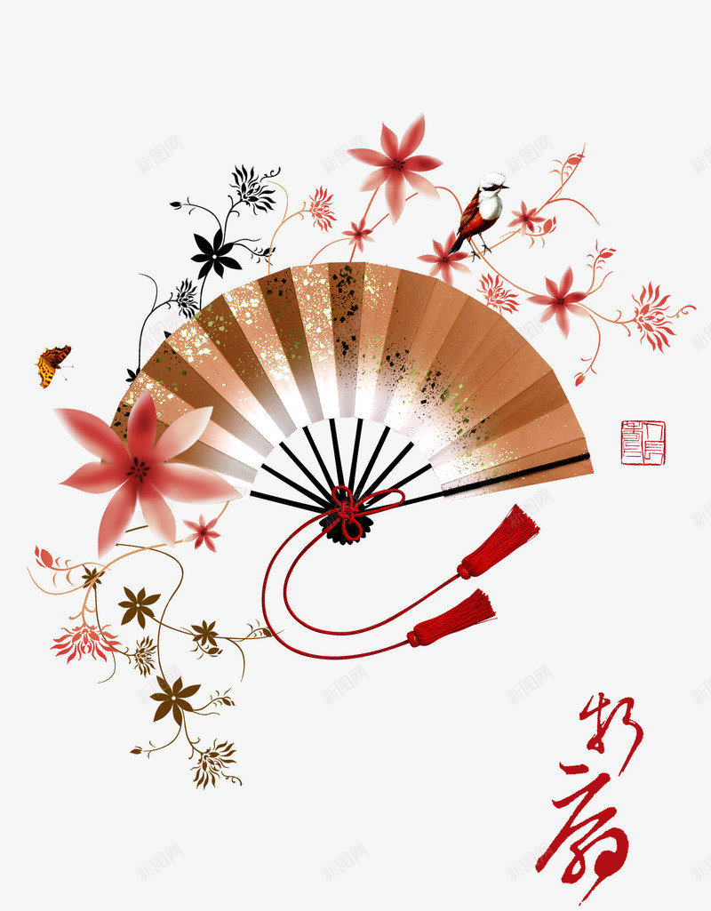 中国风碎花扇子背景psd免抠素材_88icon https://88icon.com 中国风 扇子 涓 碎花 素材背景 纰庤姳 绱犳潗鑳屾櫙 鎵囧瓙