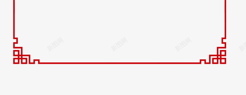 中式红色花纹边框png免抠素材_88icon https://88icon.com 中式 红色 花纹 边框