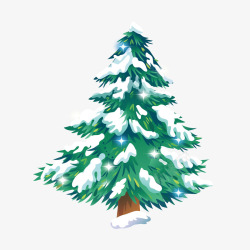 被雪覆盖的松树雪松高清图片