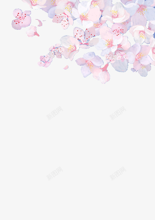 水彩淡紫色花朵png免抠素材_88icon https://88icon.com 手绘 梦幻 水彩 淡紫色 花朵 花瓣 装饰