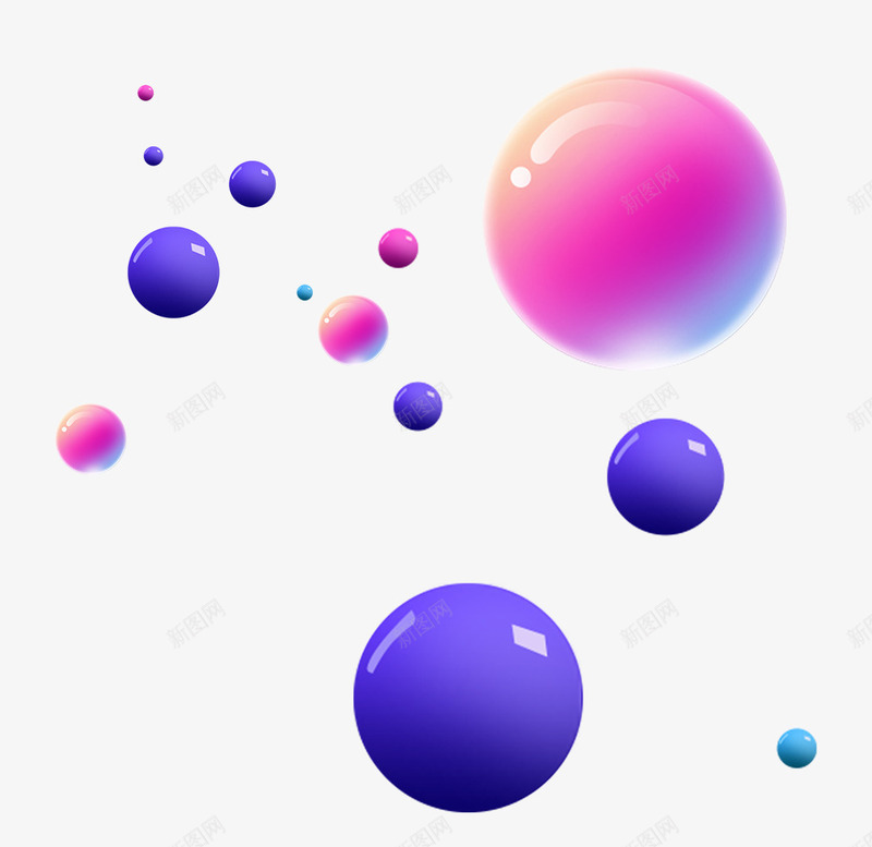 紫色圆球立体元素png免抠素材_88icon https://88icon.com 梦幻 淘宝背景元素 渐变 球形 电商 科技 立体