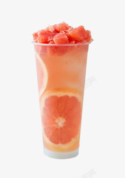 夏季清凉海报柚子水果茶奶茶高清图片