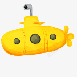 潜水器黄色圆弧潜水器元素矢量图高清图片