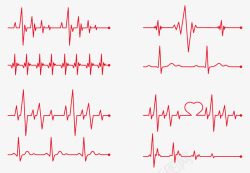红色心跳图矢量图素材