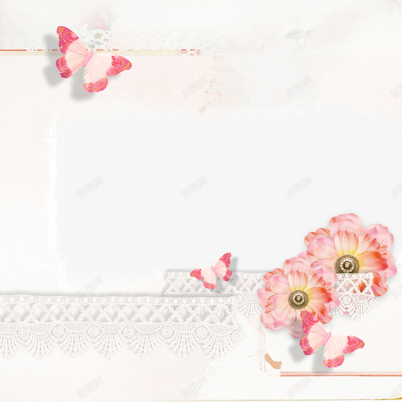 粉色装束花朵相框png免抠素材_88icon https://88icon.com 相框 粉色花朵 花朵 装饰花朵