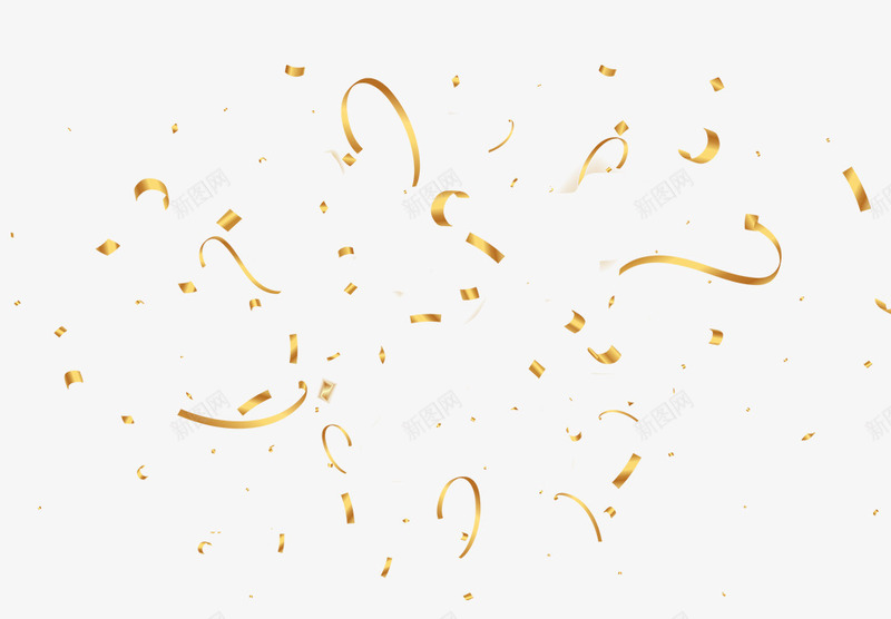 金色漂浮装饰图案psd免抠素材_88icon https://88icon.com 丝带 图案 带子 漂浮 线条 装饰 金色 飘带