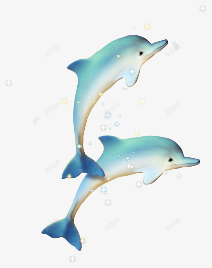 蓝色海豚png免抠素材_88icon https://88icon.com 气泡 水泡 海豚 海豚logo