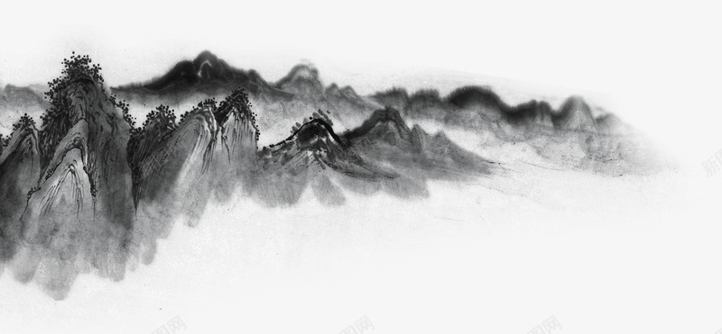 中国风水墨山水画png图片免费下载-素材pyygqpp-88ICON