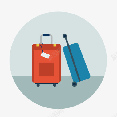 旅行24寸行李拖箱标图矢量图图标图标